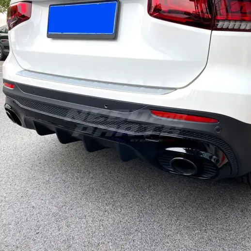 Diffuser With Black Exhaust Tips For Mercedes GLB Class X247 AMG Line & GLB35 AMG Only – O-O – GLB35 AMG Look, Gloss Black
