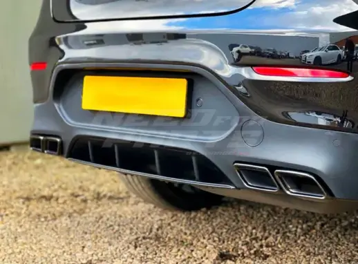 Diffuser With Black Exhaust Tips For Mercedes GLC Class C253 AMG Line & GLC43 AMG & GLC63 AMG Only – OO-OO – GLC 63 AMG Look, Gloss Black
