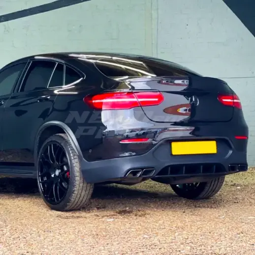 Diffuser With Black Exhaust Tips For Mercedes GLC Class C253 AMG Line & GLC43 AMG & GLC63 AMG Only – OO-OO – GLC 63 AMG Look, Gloss Black