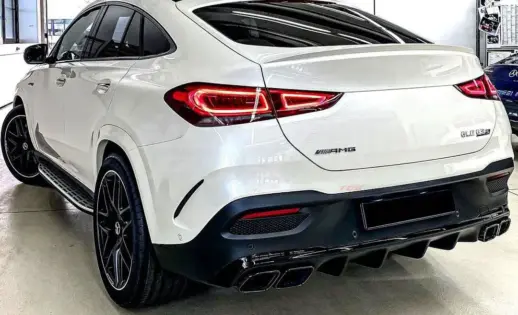 Diffuser With Black Exhaust Tips For Mercedes GLE Class C167 AMG Line & GLE53 AMG & GLE63 AMG Only – GLE 63 AMG Look, Gloss Black