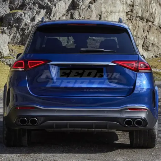 Diffuser With Black Exhaust Tips For Mercedes GLE Class C167/W167 AMG Line & GLE53 AMG & GLE63 AMG Only – OO-OO – GLE53 AMG Look, Gloss Black
