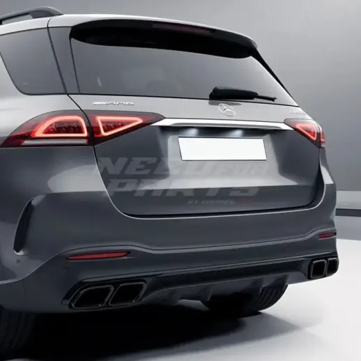 Diffuser With Black Exhaust Tips For Mercedes GLE Class C167/W167 AMG Line & GLE53 AMG & GLE63 AMG Only – OO-OO – GLE63 S AMG Look, Gloss Black