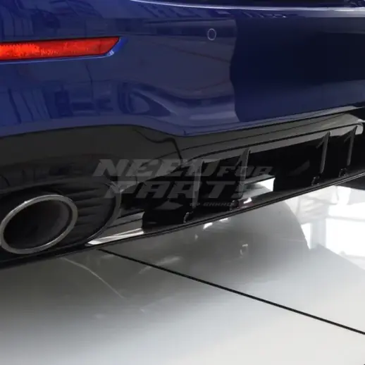 Diffuser With Chrome Exhaust Tips For Mercedes A Class W177 AMG Line & A35 AMG Only – O-O – A35 AMG Look, Gloss Black