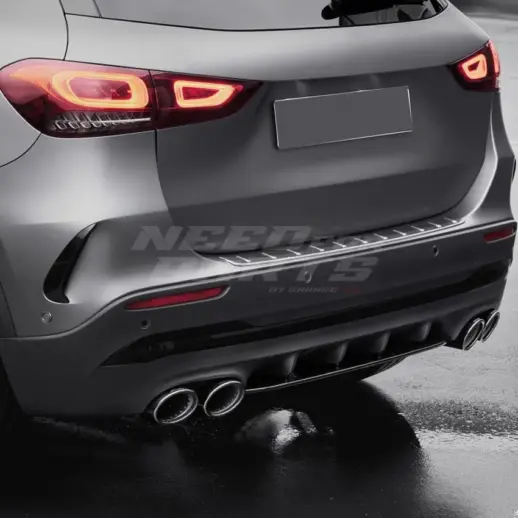 Diffuser With Chrome Exhaust Tips For Mercedes GLA Class H247 AMG Line & GLA35 AMG & GLA45 AMG Only – OO-OO – GLA45 AMG Look, Gloss Black