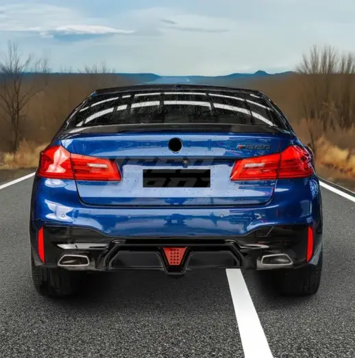 Diffuser With LED For BMW 5 Series G30/G31 M Sport & M550d & M550i Only – OO-OO – M5 CS Look, Gloss Black