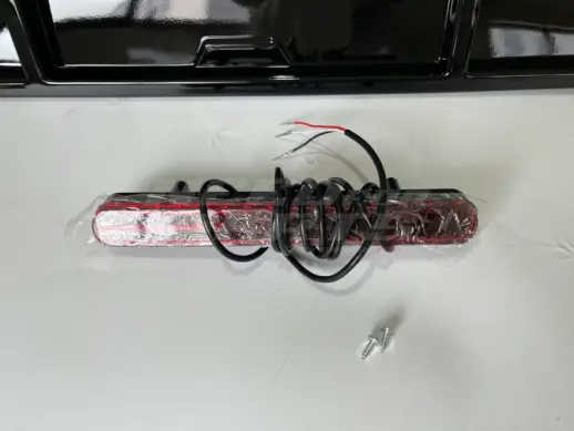 Diffuser With LED For Volkswagen Golf 7 (Hatchback) Standard & GTD & GTE & GTI Only – O-O – Racing Look, Gloss Black