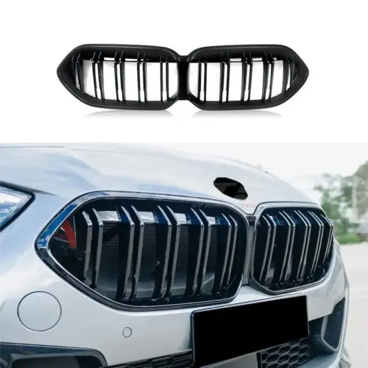 Double Line Grille For BMW 2 Series F44 (2019-2024) Standard & M Sport & M235i Only – M Performance Look, Gloss Black