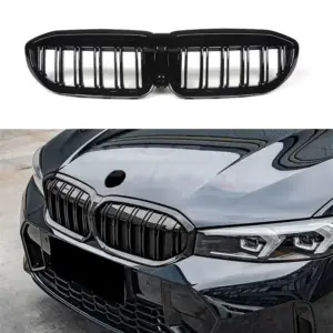 Double Line Grille Voor BMW 3 Series G20/G21 Pre-LCI – M Performance Look, Hoogglans Zwart