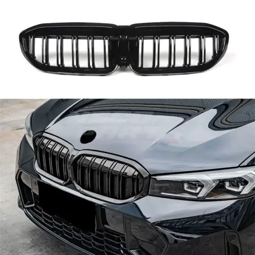 Double Line Grille For BMW 3 Series G20/G21 Pre-LCI Standard & M Sport & M340d & M340i Only – M Performance Look, Gloss Black