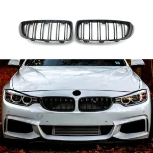 Double Line Grille Voor BMW 4 Series F36/F33/F32 – M Performance Look, Hoogglans Zwart