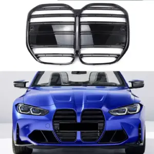 Double Line Grille Voor BMW 4 Series G23/G22 – M Performance Look, Hoogglans Zwart