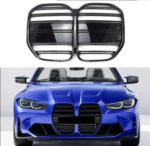 Double Line Grille For BMW 4 Series G22/G23 Standard & M Sport & M440d & M440i Only – M Performance Look, Gloss Black