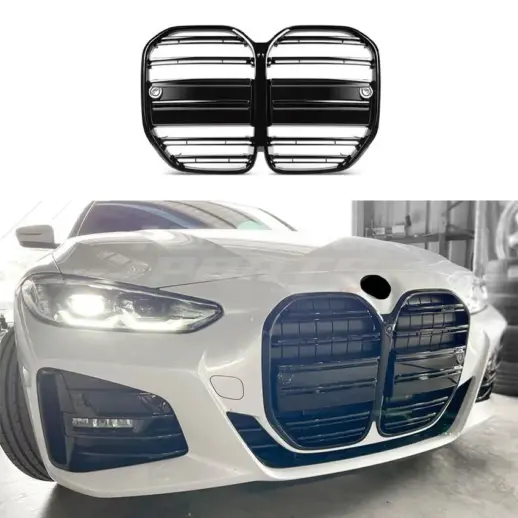 Double Line Grille For BMW 4 Series G26 Standard & M Sport & M440i Only – M Performance Look, Gloss Black