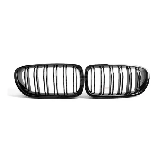 Double Line Grille For BMW 5 Series F10/F11 Standard & M Sport & M550d Only – M Performance Look, Gloss Black