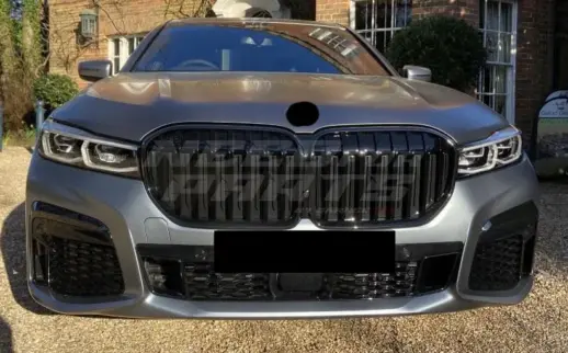 Double Line Grille For BMW 7 Series G11/G12 LCI Standard & M Sport & M760Li Only – M Performance Look, Gloss Black