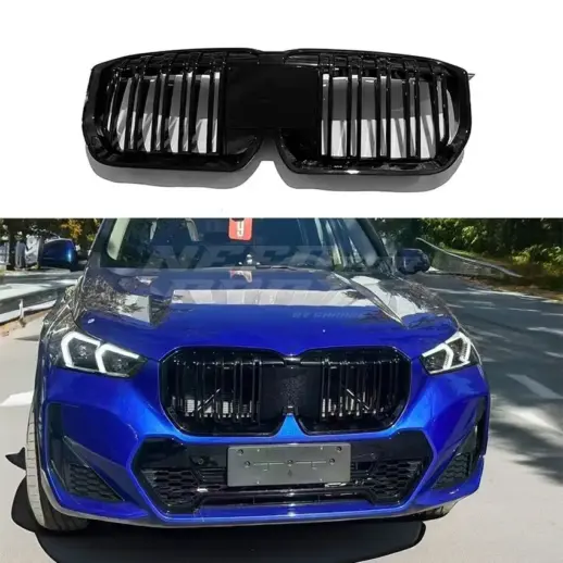 Double Line Grille For BMW X1 U11 (2022-present) Standard & M Sport & M35i Only – M Performance Look, Gloss Black
