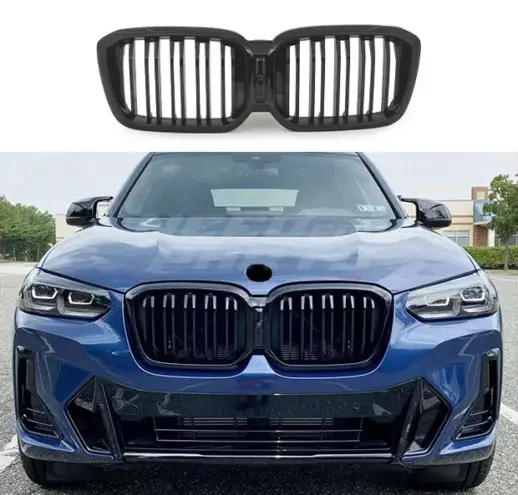 Double Line Grille For BMW X3 G08 (2021-2023) iX3 Only – M Performance Look, Gloss Black