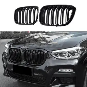 Double Line Grille Voor BMW X3 G01 Pre-LCI & BMW X4 G02 Pre-LCI – M Performance Look, Hoogglans Zwart