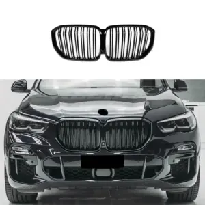 Double Line Grille Voor BMW X5 G05/F95 Pre-LCI Standard & M Sport & M50i & M50d & X5M – M Performance Look, Hoogglans Zwart