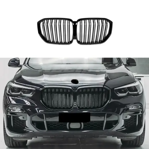 Double Line Grille For BMW X5 F95/G05 Pre-LCI Standard & M Sport & M50d & M50i & X5M Only – M Performance Look, Gloss Black