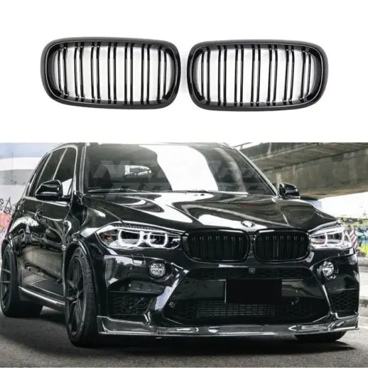 Double Line Grille For BMW X5/X6 F15/F16 Standard & M Sport & M50d Only – M Performance Look, Gloss Black