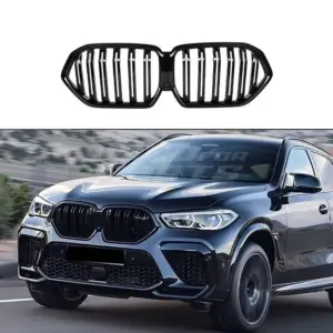 Double Line Grille Voor BMW X6 G06/F96 LCI Standard & M Sport & M60i & X6M – M Performance Look, Hoogglans Zwart
