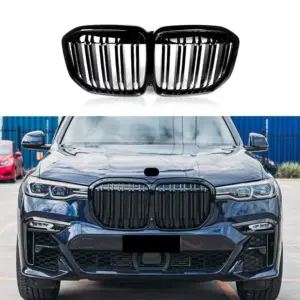 Double Line Grille Voor BMW X7 G07 Pre-LCI Standard & M Sport & M50i & M50d – M Performance Look, Hoogglans Zwart