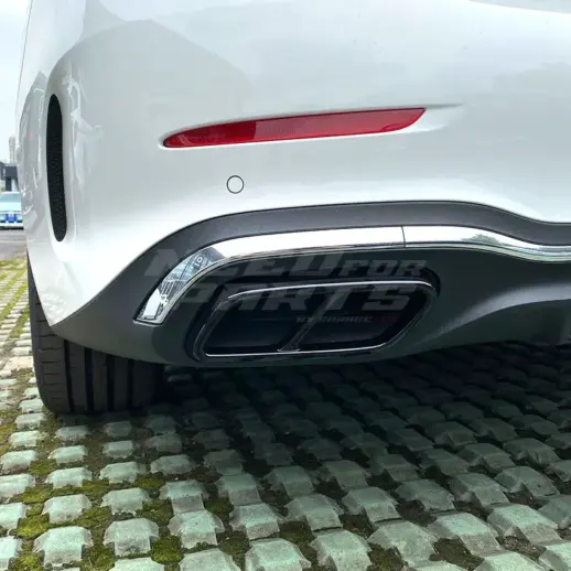 Exhaust Covers For Mercedes C Class S206/W206 AMG Line Only – AMG Look, Gloss Black