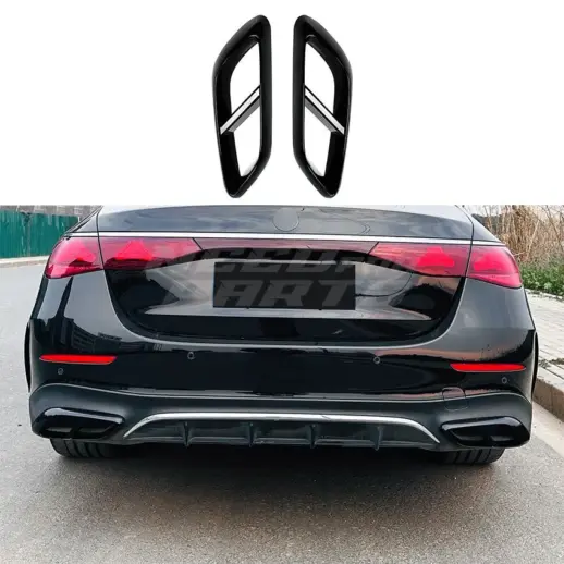 Exhaust Covers For Mercedes E Class S214/W214 AMG Line Only – AMG Look, Gloss Black