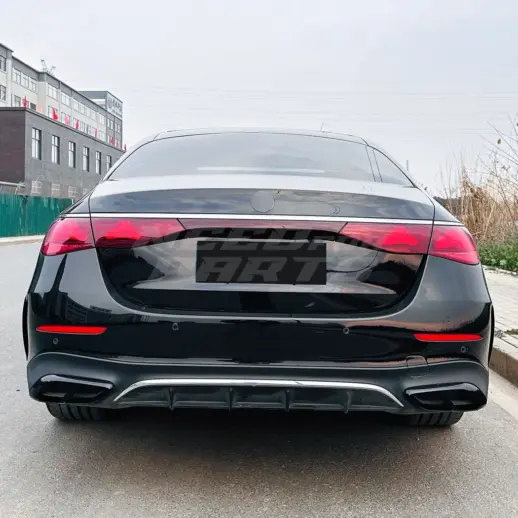 Exhaust Covers For Mercedes E Class S214/W214 AMG Line Only – AMG Look, Gloss Black