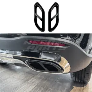 Exhaust Covers Voor Mercedes GLC C254/X254 Standard & AMG Line – AMG Look, Hoogglans Zwart