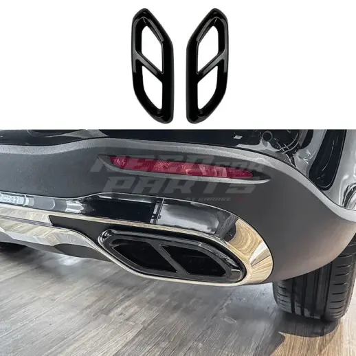 Exhaust Covers For Mercedes GLC Class C254/X254 Standard & AMG Line Only – AMG Look, Gloss Black