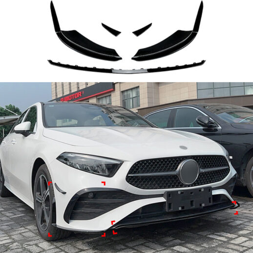 Front Aero Kit For Mercedes A Class V177/W177 Facelift AMG Line & A35 AMG Only – AMG Look, Gloss Black