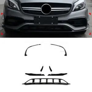 Front Aero Kit Voor Mercedes A Class W176 Facelift AMG Line – AMG Look, Hoogglans Zwart