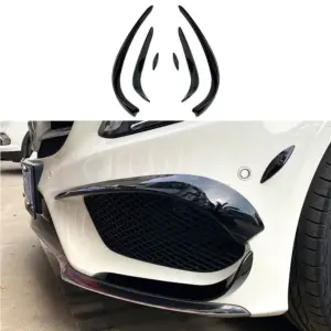 Front Aero Kit Voor Mercedes C Class A205/C205/S205/W205 Pre-Facelift AMG Line & C450 AMG – AMG Look, Hoogglans Zwart