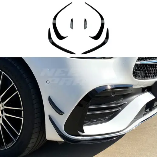 Front Aero Kit For Mercedes C Class S206/W206 AMG Line & C43 AMG Only – AMG Look, Gloss Black