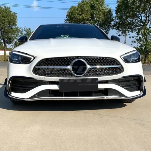 Front Aero Kit For Mercedes C Class S206/W206 AMG Line & C43 AMG Only – AMG Look, Gloss Black