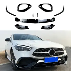 Front Aero Kit Voor Mercedes C Class S206/W206 AMG Line & C43 AMG – Racing Look, Hoogglans Zwart