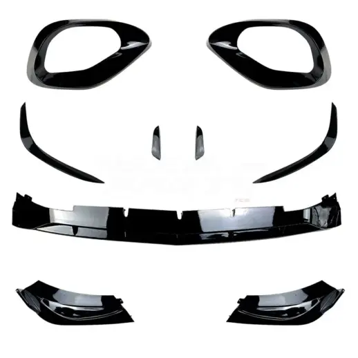 Front Aero Kit For Mercedes C Class S206/W206 AMG Line & C43 AMG Only – Racing Look, Gloss Black