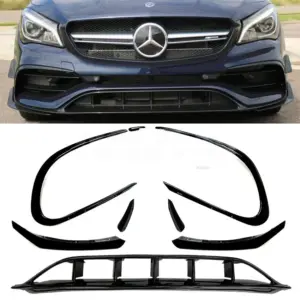 Front Aero Kit Voor Mercedes CLA X117/C117 Facelift AMG Line – AMG Look, Hoogglans Zwart