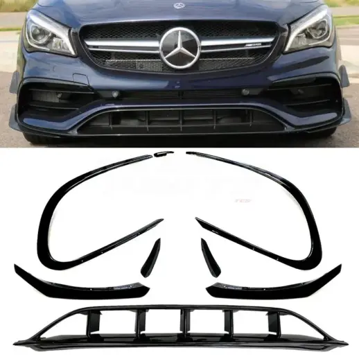 Front Aero Kit For Mercedes CLA Class C117/X117 Facelift AMG Line Only – AMG Look, Gloss Black