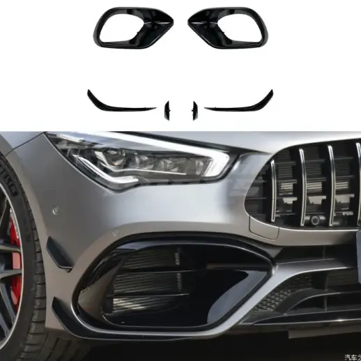 Front Aero Kit For Mercedes CLA Class C118/X118 CLA45 AMG Only – CLA45 S AMG Racing Look, Gloss Black