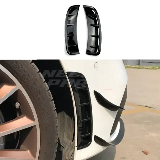 Front Bumper Canards For Mercedes A Class V177/W177 AMG Line & A35 AMG & A45 AMG Only – AMG Look, Gloss Black