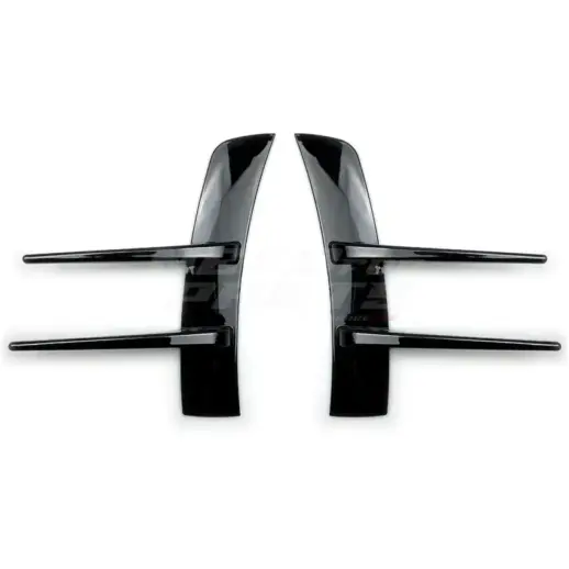 Front Bumper Canards For Mercedes A Class V177/W177 AMG Line & A35 AMG & A45 AMG Only – Racing Look, Gloss Black