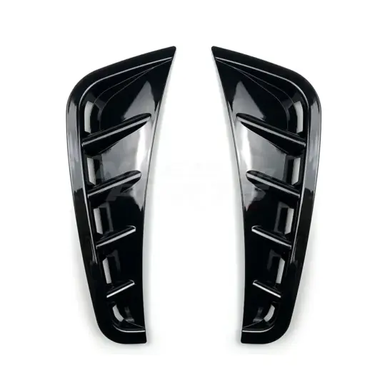 Front Bumper Canards For Mercedes C Class A205/C205/S205/W205 Facelift AMG Line & C43 AMG Only – Sport Look, Gloss Black