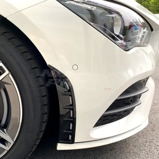 Front Bumper Canards For Mercedes CLA Class C118/X118 Pre-Facelift AMG Line & CLA35 AMG Only – AMG Look, Gloss Black
