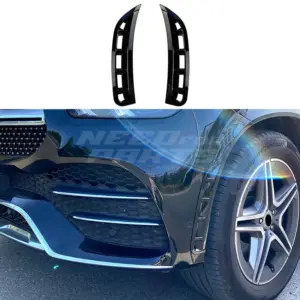 Front Bumper Canards Voor Mercedes GLE C167/W167 Pre-Facelift AMG Line & GLE53 AMG – Sport Look, Hoogglans Zwart