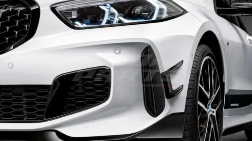 Front Bumper Trims For BMW 1 Series F40 (2019-2024) M Sport & M135i Only – M Performance Look, Gloss Black