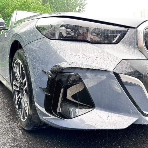 Front Bumper Trims For BMW 5 Series G60/G61 M Sport & i5 M60 Only – Racing Look, Gloss Black