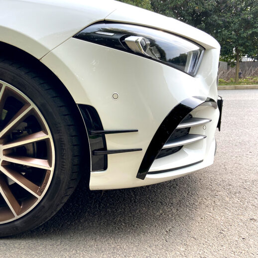 Front Bumper Trims For Mercedes A Class V177/W177 Pre-Facelift AMG Line & A35 AMG Only – Sport Look, Gloss Black